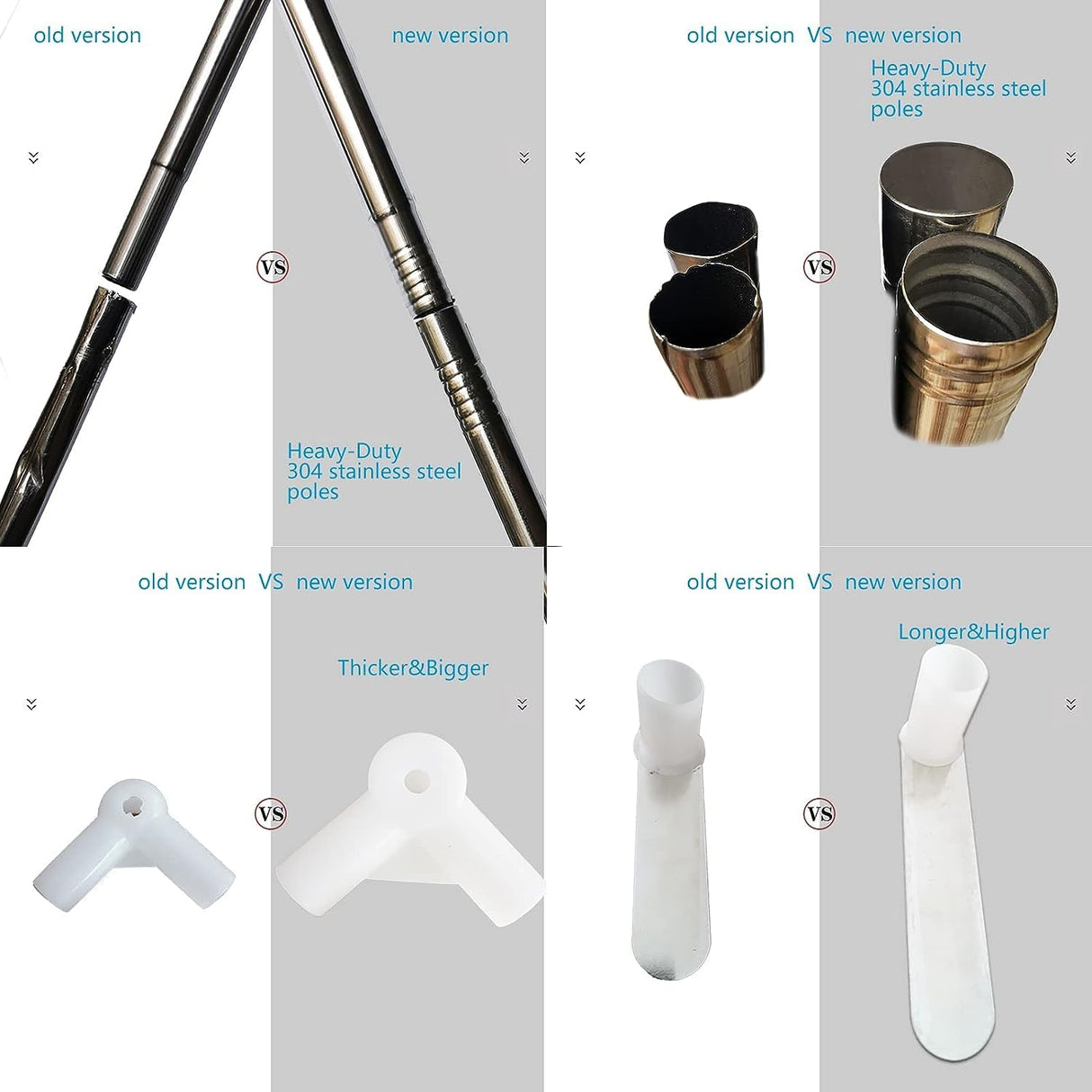 KingKara Canopy Bed Netting Stainless Steel Frame/Post Full/Queen Size KingKara