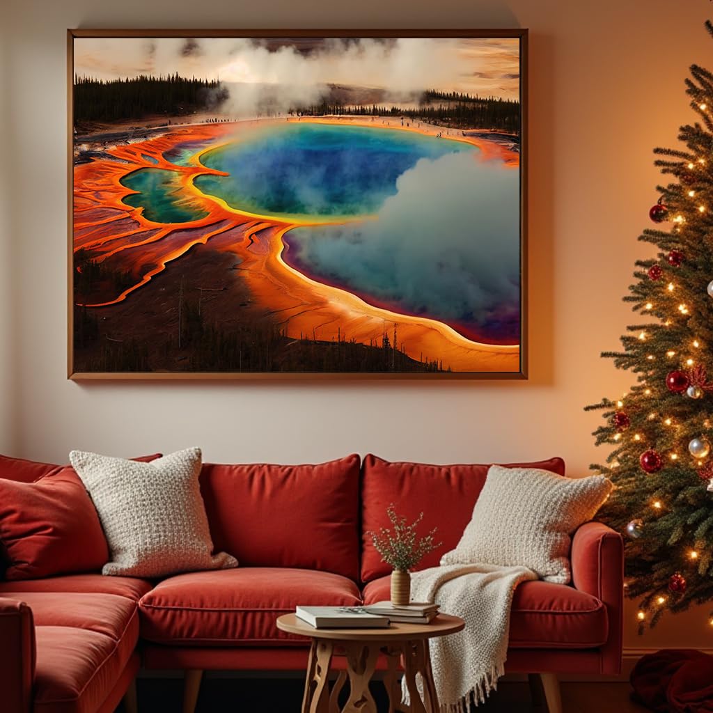 RECHIATO Jigsaw Puzzles for Adults,2 Pack Puzzles for Adults 1000 Pieces Zion National Park & Yellowstone National Park Puzzles, Landscape Yellowstone Puzzle RECHIATO