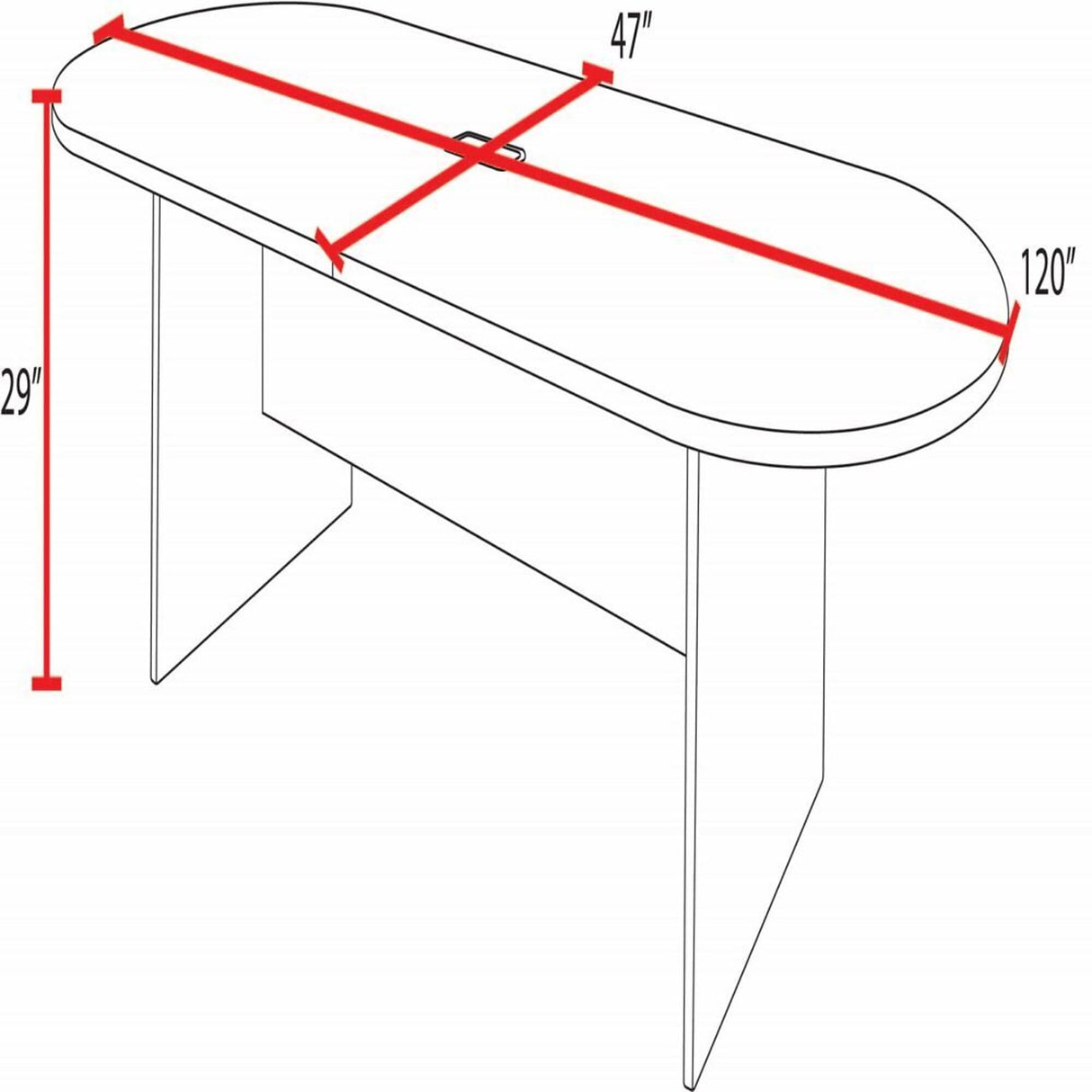 Regency Legacy 120-inch Racetrack Conference Table with Power Data Grommet- Mahogany Regency