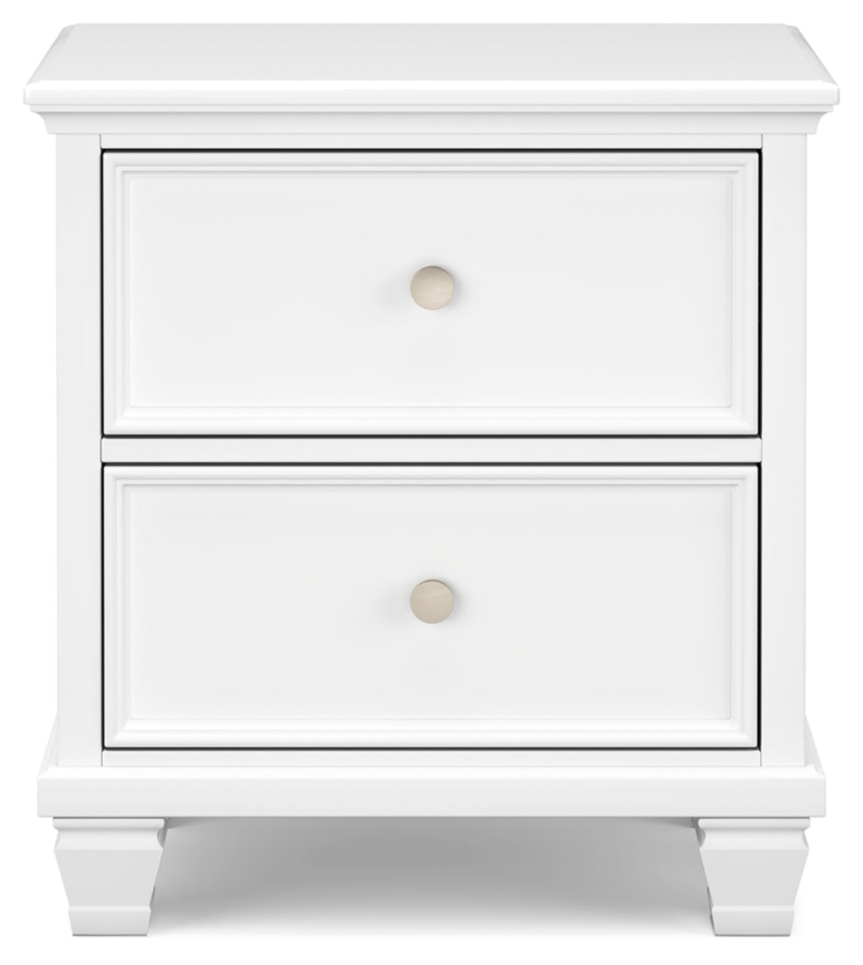 Signature Design by Ashley Fortman Traditional 2 Drawer Night Stand, White Signature Design by Ashley