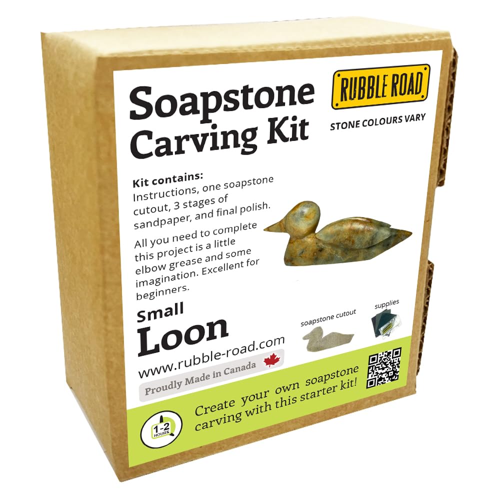 Loon Small Soapstone Carving Kit DIY Arts and Crafts Kit Generic