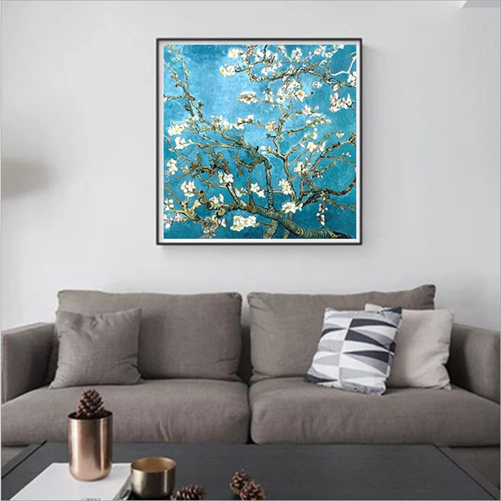 Van Gogh Flower Diamond Painting Kit, 5D DIY Full Square Diamond Embroidery Dot Kits for Adult, Van Gogh Apricot Blossom Diamond Painting Art for Adult Beginners Home Decor (30 X 30 cm) CooolPlus