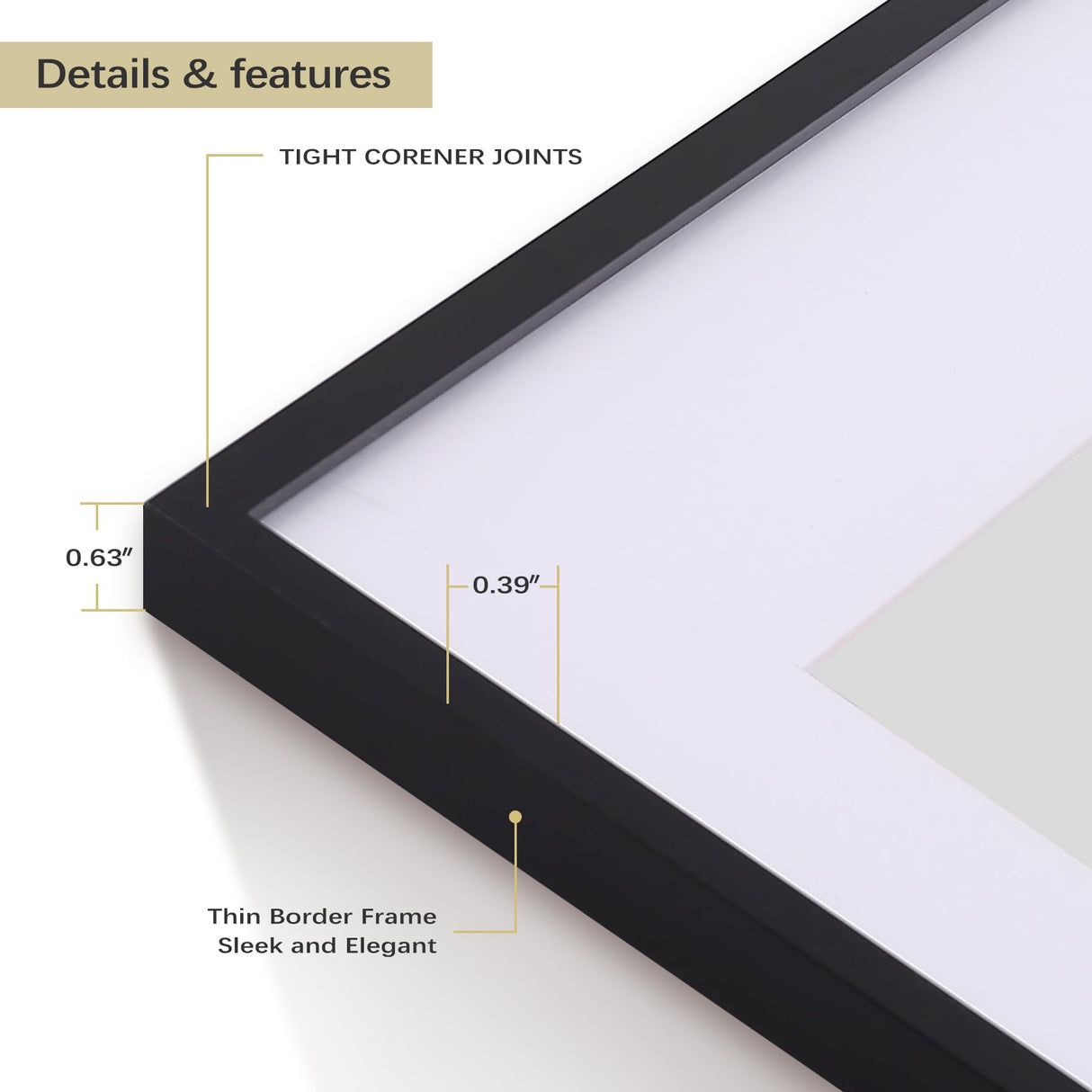 Golden State Art, 16x20 Picture Frame Set of 3, Black Thin Border Photo Frame, Display Pictures 11x14 with Mat or 16x20 Without Mat, Poster Frame for Wall Hanging Horizontal and Vertical Golden State Art