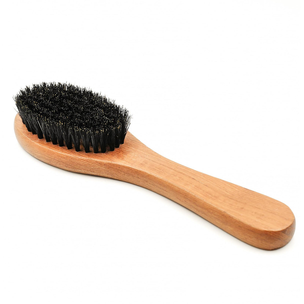 Menesia Pet Soft Brush with Wood Handle and Boar Bristle Hair - Soft Cat and Dog Grooming Brush for Short Hair Cats and Small Dogs - Gentle Massage and Dandruff Removal (Cat) menesia