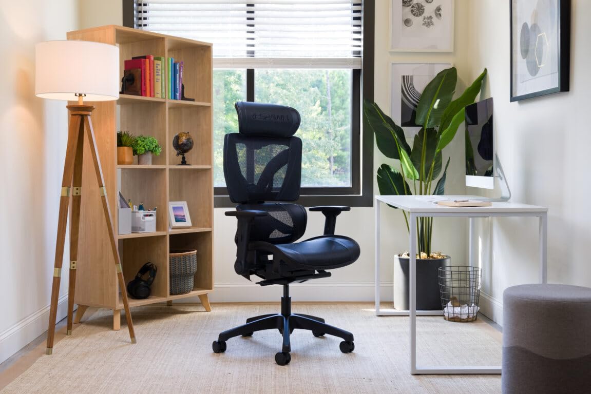 RESPAWN SPECTER Ergonomic Mesh Office Chair - High Back Computer Chair, Gaming Chair, Desk Chair with Adjustable Lumbar Support/Armrests/Headrest, Gaming Chairs Seat Slide & Tilt Recline - Black RESPAWN