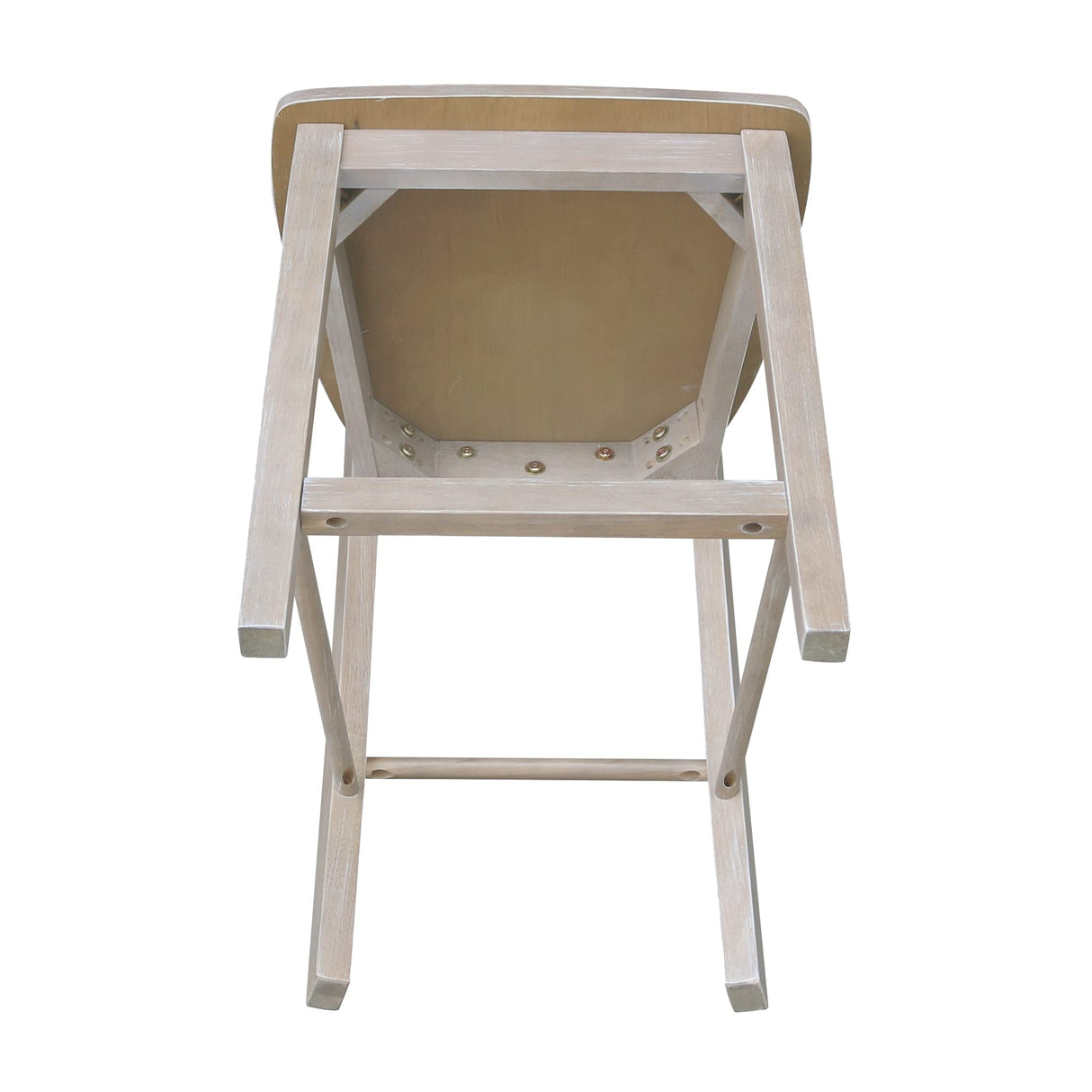 International Concepts Madrid Counterheight Stool, Washed Gray Taupe, 24" Seat Height IC International Concepts