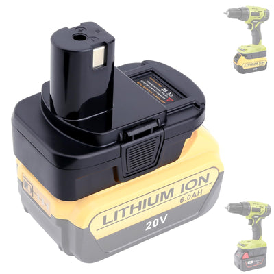 Biswaye Adapter Compatible with Dewalt 20V Battery to Replacement for Ryobi 18V One+ Battery, Adapter Compatible with Milwaukee M18 Battery to Replacement for Ryobi 18V One+ Battery P102 P189 P107