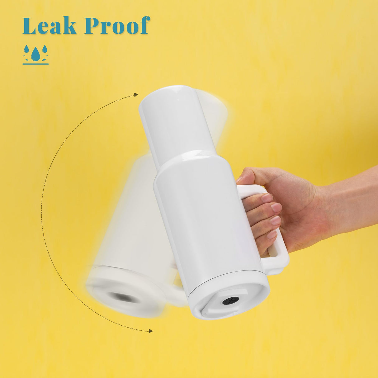 Sublimation Tumblers, 4 Pack 40oz Insulated Tumbler, 100% Leak Proof, with Handle & Lid & Straw & Brush, Stainless Steel Iced Coffee Tumbler Bulk, DIY Gift for Women Men Travel Party Car Office, White Skyflora