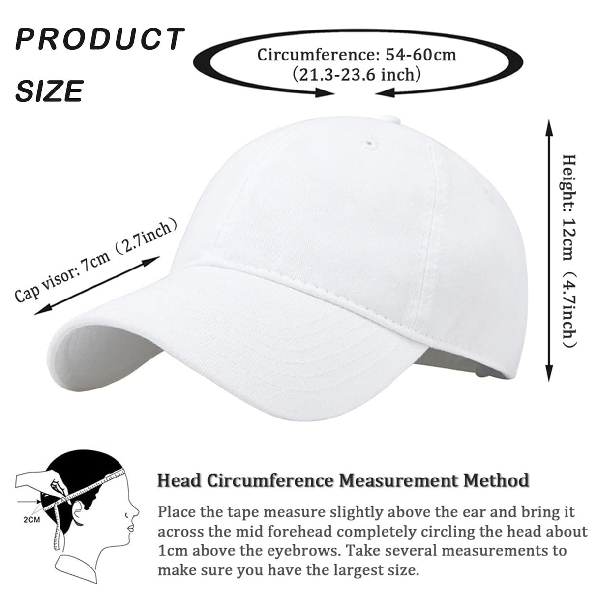LYDTICK 20-Pack Blank Baseball Cap Trucker Hat Bulk Wholesale Sublimation Hats Adjustable Plain for Men Women, White LYDTICK