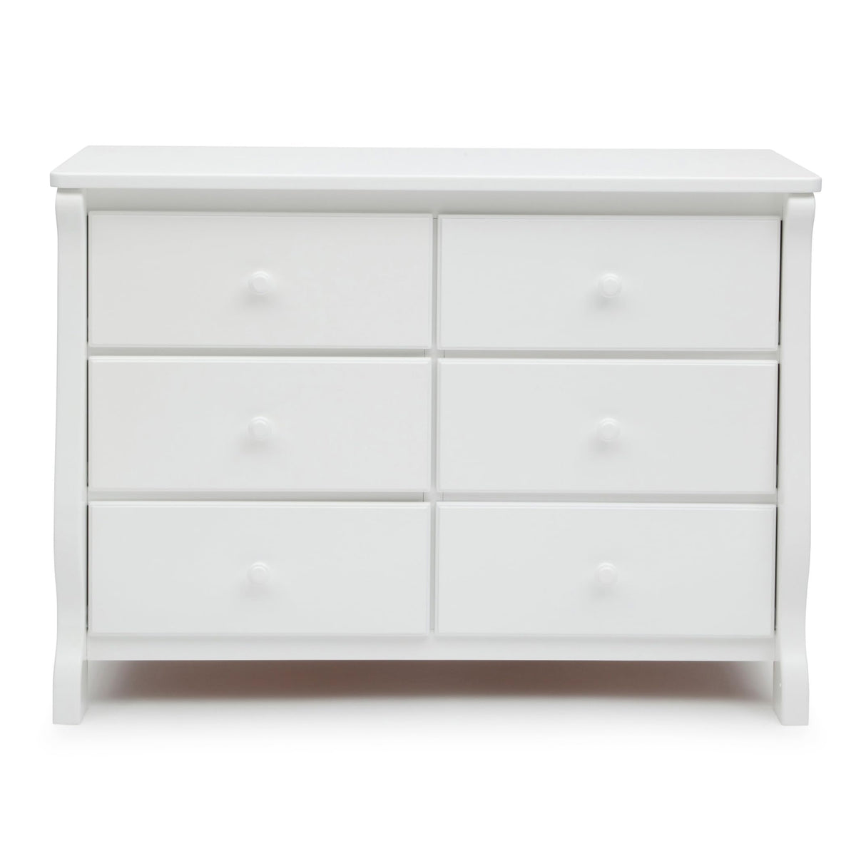 Delta Children Universal 6 Drawer Dresser with Interlocking Drawers - Greenguard Gold Certified, White Delta Children