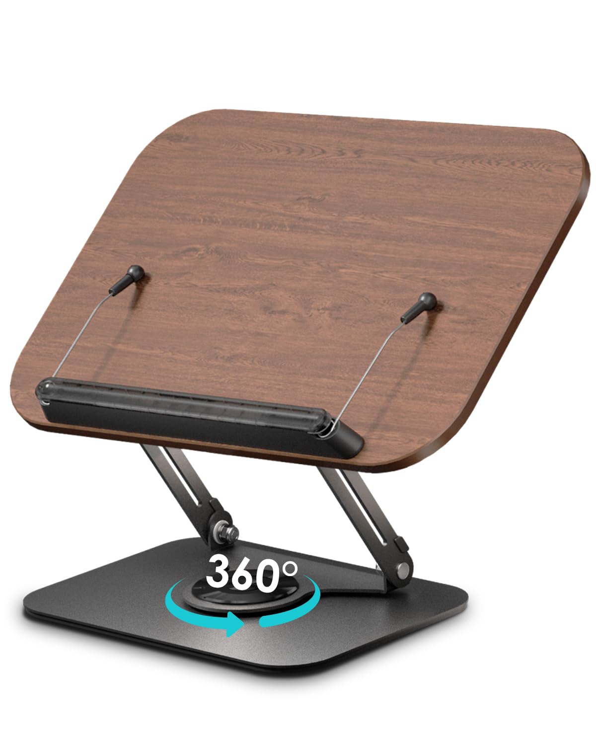 Viozon Book Stand for Reading,Book Holder, Height&Angle Adjustable, 360° Rotating Base, Foldable and Portable, Lightweight for Office, Kitchen, School Textbook, Recipe, Magazine,Kindle,Tablet DW Viozon