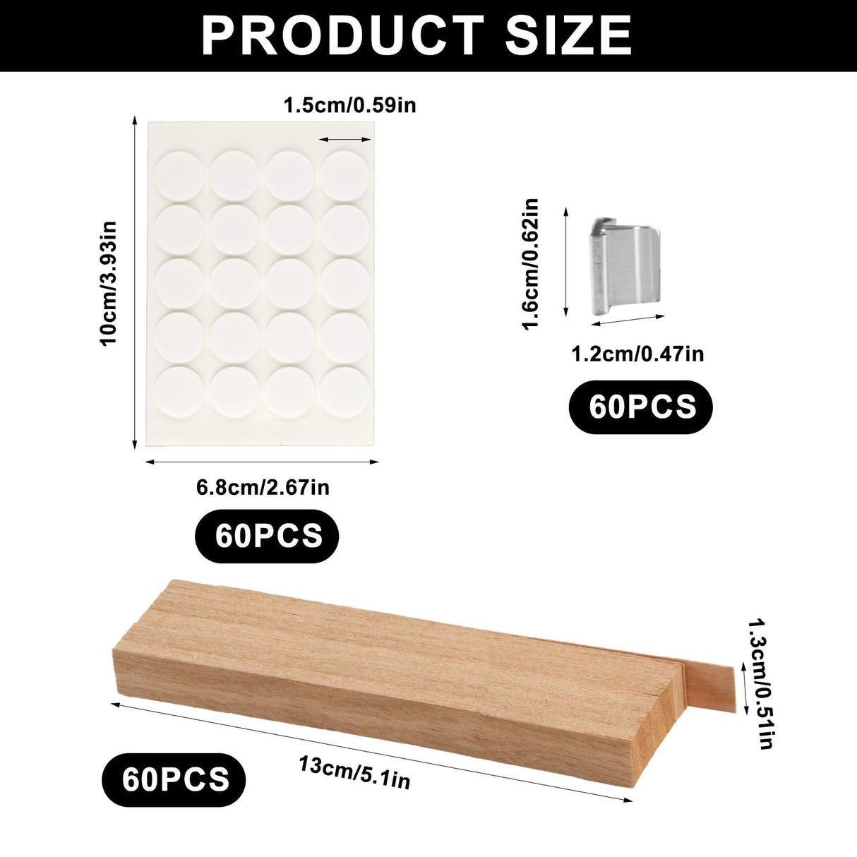 120 Pcs Wood Candle Wicks for Candle Making Kit, Wood Wicks for Candles Making, Wooden Wicks for Candlemaking, Smokeless Natural Crackling Wooden Candle Wicks for Candle Making, Inclu 60 Bases MUZHUPGUZ