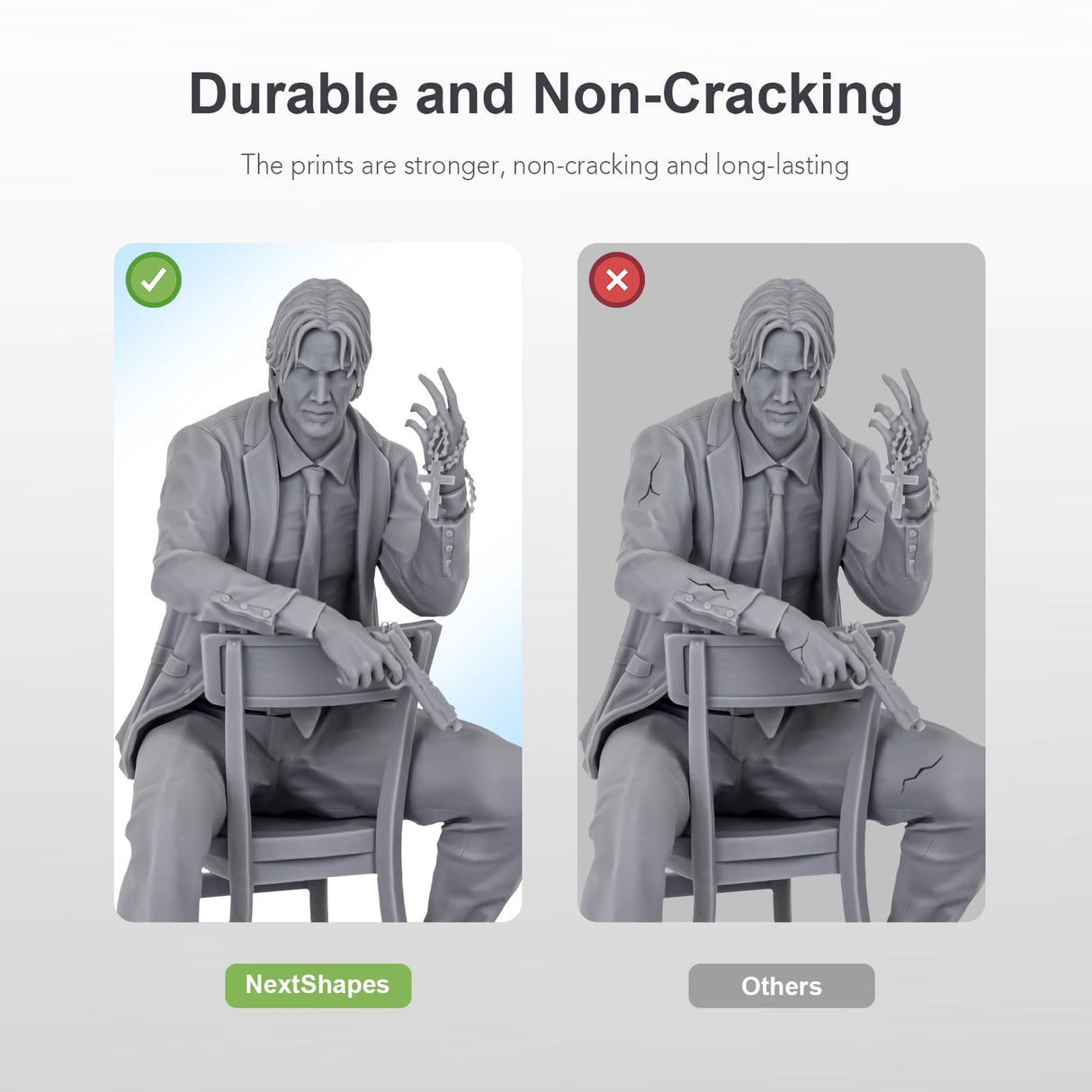 NextShapes Standard Pro 3D Printer Resin, Upgraded Strong & Tough UV Curing Resin, Non-Brittle High Precision 405nm Photopolymer Resin for LCD/DLP/MSLA 3D Printing (Blue Black, 1000g) NextShapes