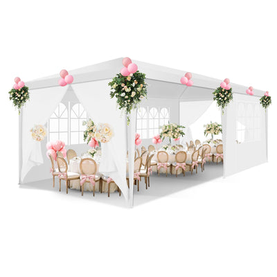 HOTEEL Canopy Tent 10x20, Outdoor Canopy Tents for Parties Patio Gazebo Shelter with 6 Removable Sidewalls, Outdoor Tent Canopy Tent Waterproof for BBQ Wedding Events Tent