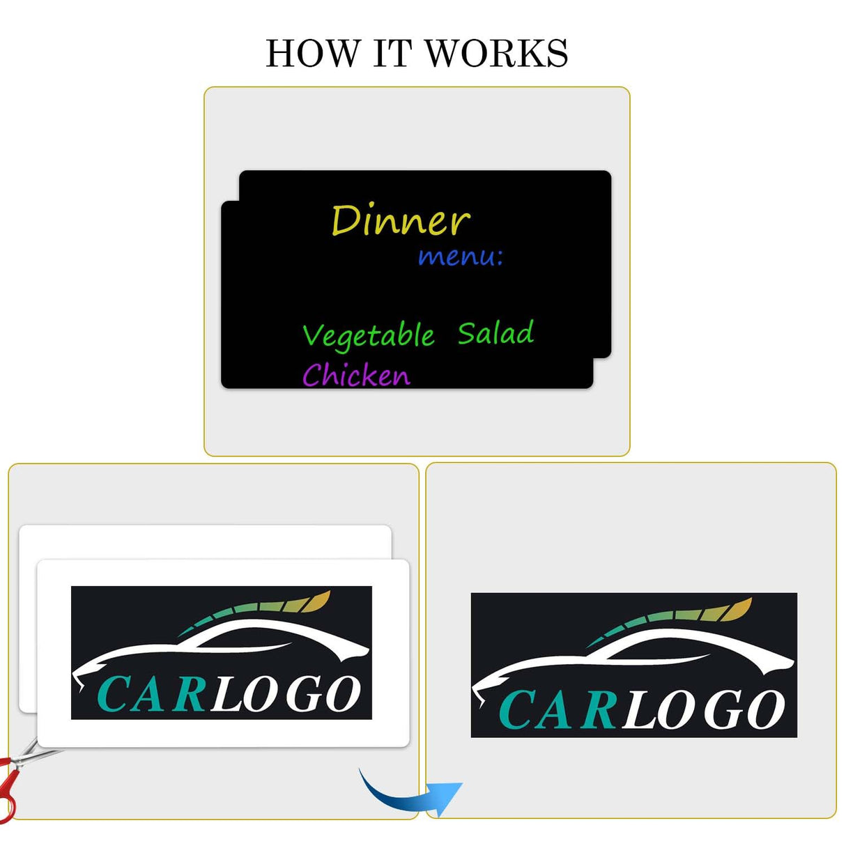 OUCPC Black Blank Car Magnets with 40 mils, 2 Pack 24” x 12” Car Magnets and Decals, Rounded Corners Car Door Magnets, Magnet for Car to Advertise Business, Prevent Car Scratches & Dents OUCPC