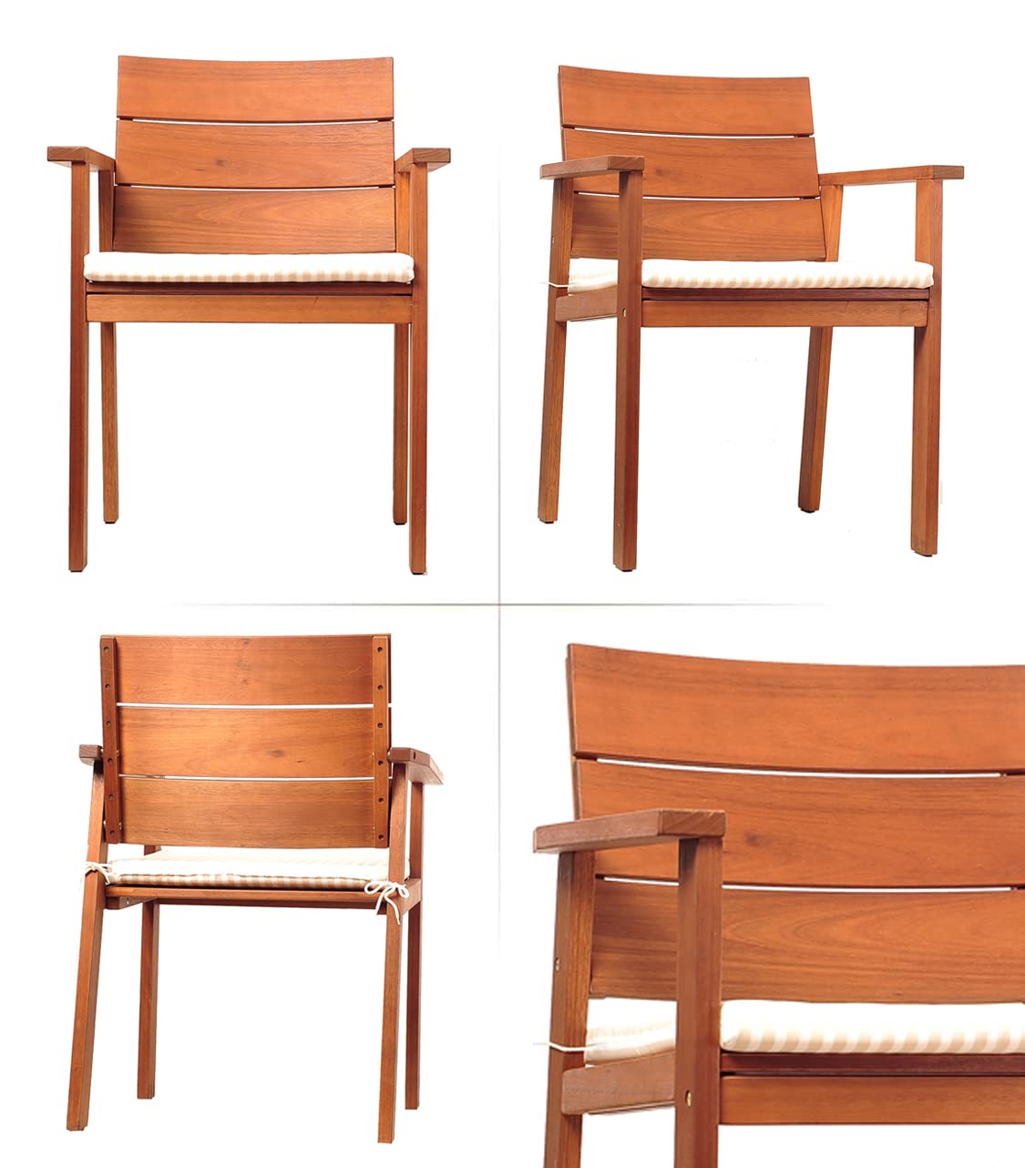 Amazonia Nelson 7-Piece Outdoor Oval Extendable Dining Table Set | Eucalyptus Wood | Ideal for Patio and Indoors Amazonia