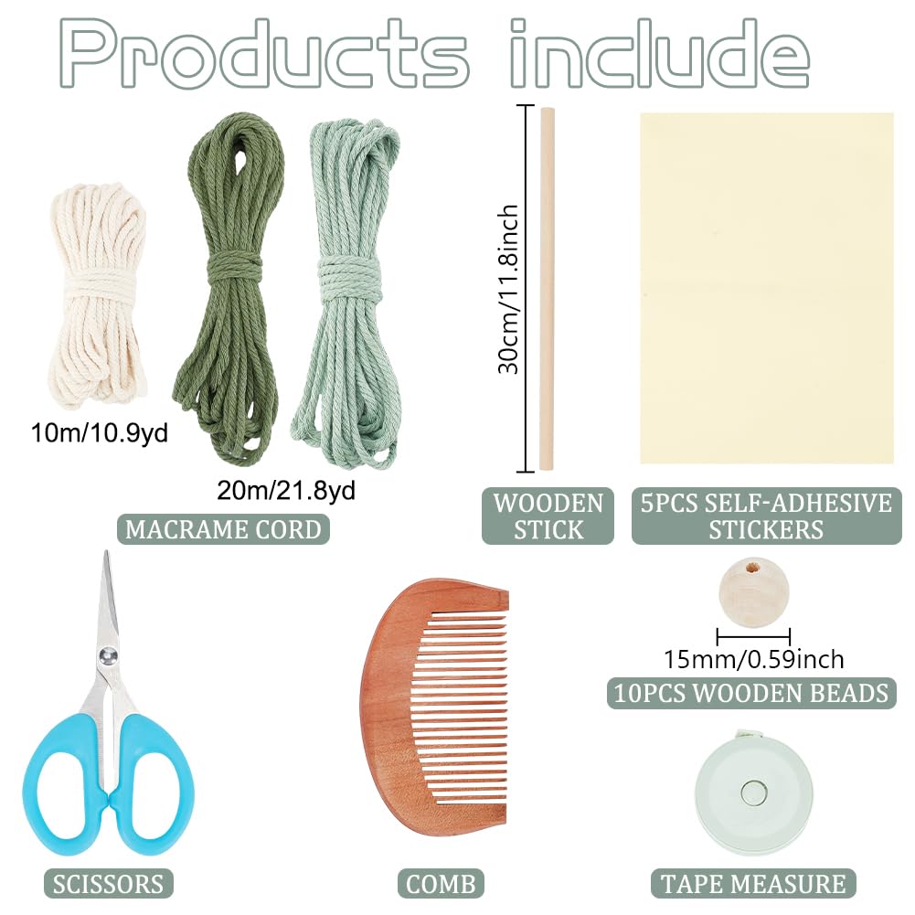 FREEBLOSS DIY Macrame Leaf Wall Hanging Beginners Macrame Kit Leaf Woven Tapestry Feather Wall Hanging DIY Macrame Kit for Adults Birthday Gift FREEBLOSS