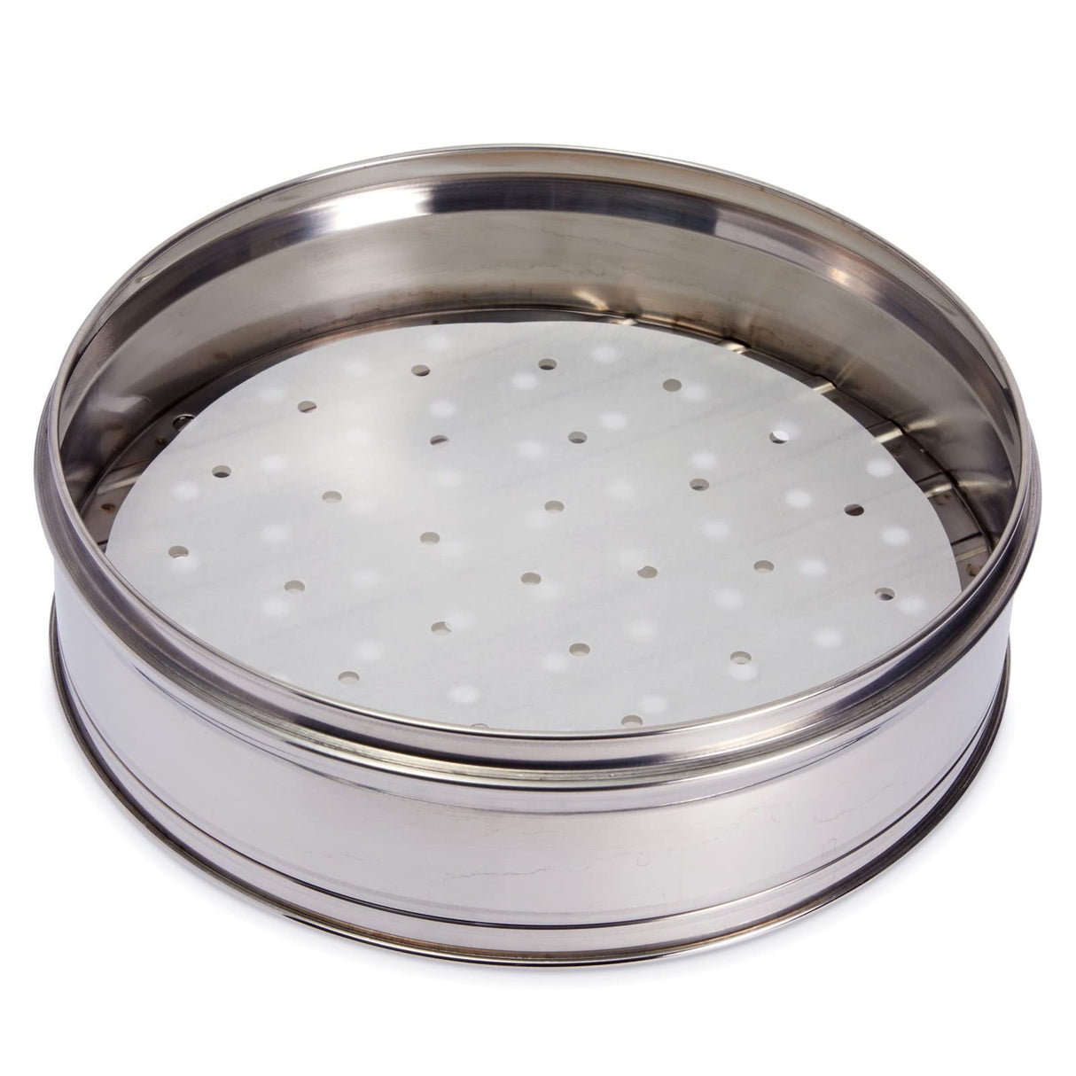 100 Pack Round Air Fryer Liners with Holes for Air Fryer Basket, Dumpling Paper, 10 Inch Perforated Bamboo Steamer Liner Sheets for Baking (White) Juvale