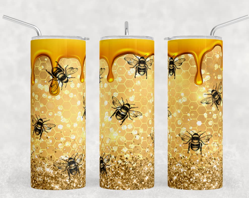 Bumble Bee Tumbler Sublimation Prints-Ready To Press Prints Bundle Generic