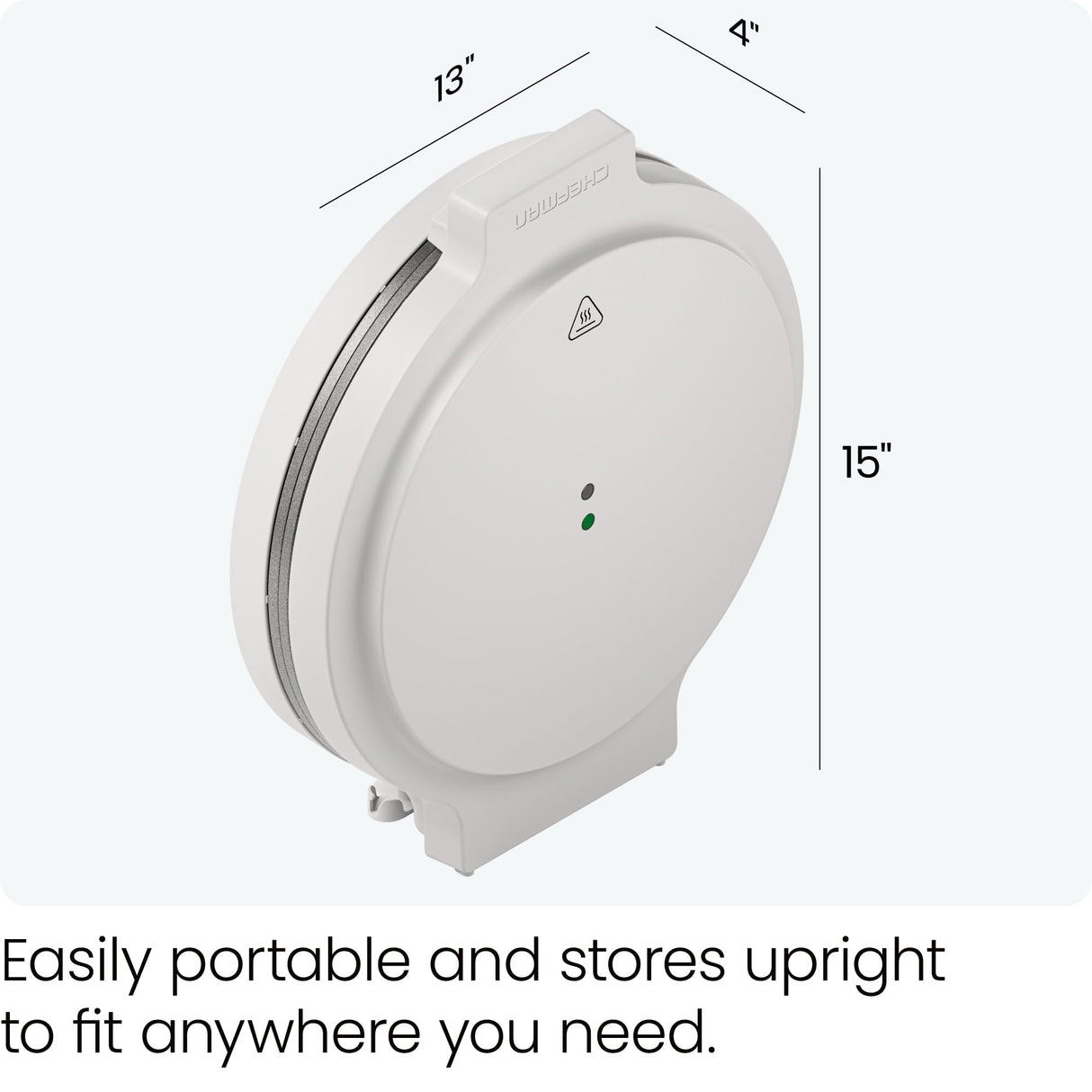 Chefman Everything Maker & Pizza Oven – 1440W Countertop Electric Pizza Maker with 12” Nonstick Cooking Plates, Make Pizza, Quesadillas, Omelettes and More, with Indicator Lights and Vertical Storage Chefman