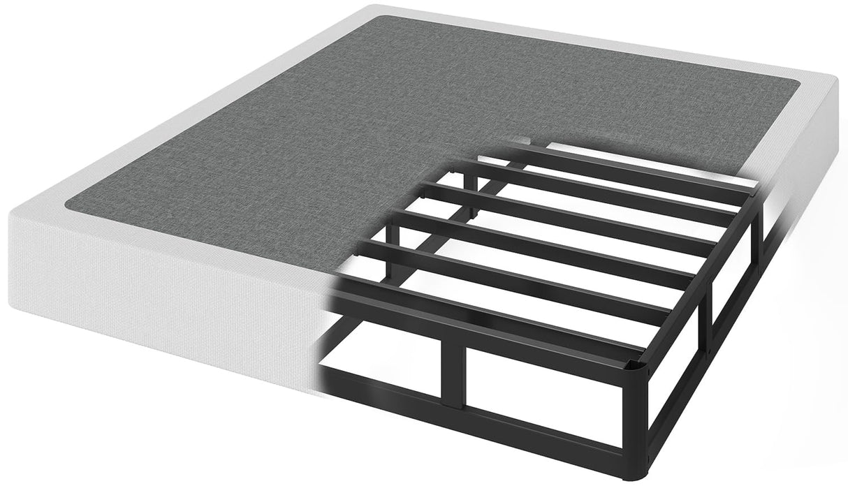 OSASET King Box Spring, 7 Inch King Size Box Spring Only, 3000 lbs Heavy Duty Metal Frame Mattress Foundation with Fabric Cover, Easy Assembly-Noise Free OSASET