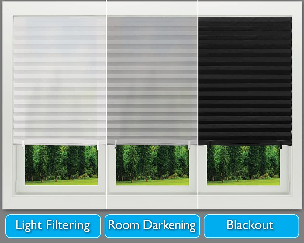 Redi Shade No Tools Original Light Filtering Pleated Paper Shade White, 36" W x 72" L, 6 Pack Redi Shade