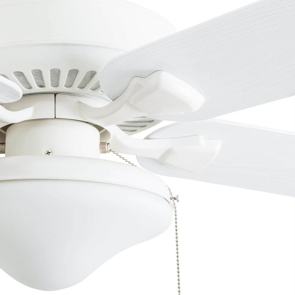 Honeywell Ceiling Fans Belmar 52 Inch Ceiling Fan Without Light, Outdoor Ceiling Fan with Pull Chain, Tri-Mount Traditional 5 Blade Design, ETL Wet Rated, White (50198-01) Honeywell Ceiling Fans