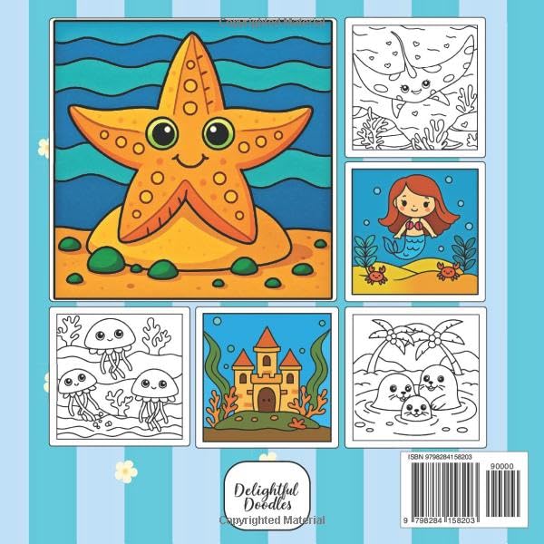 Ocean Vibes Bold and Easy Coloring Book: A Stress-Relief Coloring Book for Kids & Adults – Simple, Bold, and Relaxing Sea Life Designs for a Cozy, ... (Adventure Series: Cute Bold and Easy) WoodArtSupply