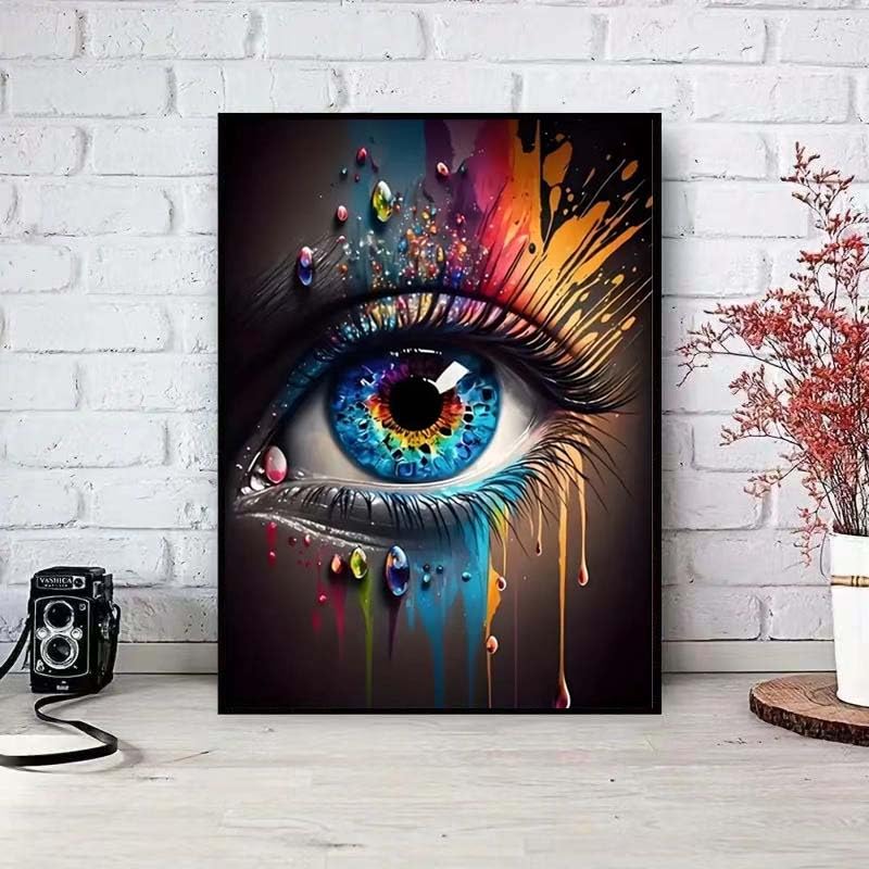 SHICERNHJ Eye Diamond Painting Kits for Adults DIY 5D Diamond Art Paint with Round Diamonds Dots Kits for Adults Full Drill Painting Kit Gem Art and Crafts for Home Wall Decor 12x16Inch SHICERNHJ