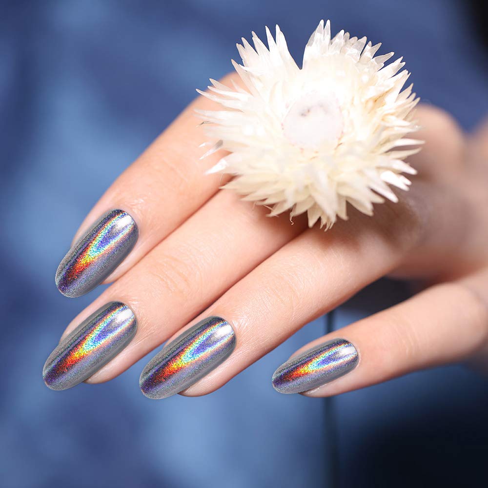 Artdone 20 Jars Chrome Nail Powder Set Metallic Mirror Effect Holographic Aurora Chameleon Pigment 1g/Jar for Nail Art Glitters Gel Polish Supply Mermaid Unicorn Kit Artdone