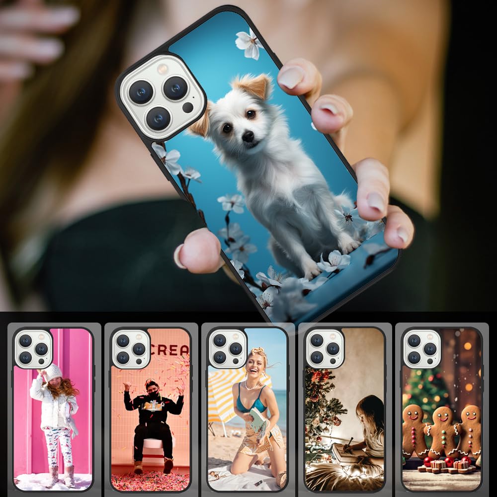 FOQENCCI 5 Piece Sublimation Blank Case Compatible for iPhone 15 Pro Max Soft Rubber + Hard PC Blanks Printable DIY Aluminum Anti-Slip Shockproof Bumper Phone Cover Compatible for iPhone 15 Pro Max FOQENCCI