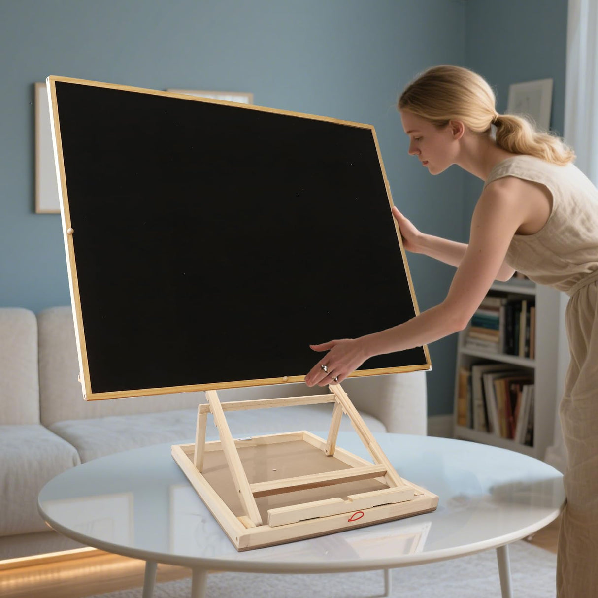 Tilting & Rotating Puzzle Board 1500 Pieces, Vertical & Horizontal Wooden Jigsaw Puzzle Table with Drawers & Protective Cover, 34"×25" Puzzle Board with Lazy Susan for Adults & Kids, Gift for Mum YGJT