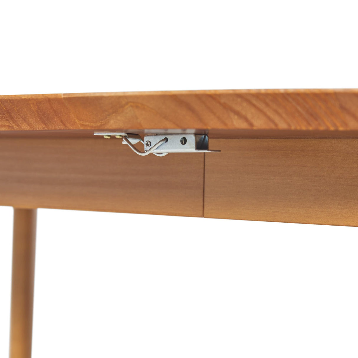 Walker Edison Mid Century Solid Wood Oval Extension Dining Table with Hairpin Legs and Removable Leaf, 60 Inch, Caramel Walker Edison