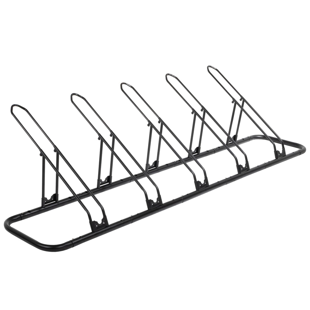 CyclingDeal Bicycle Floor Parking Rack Stand - for Mountain MTB Road Bike - Indoor Home Garage Storage - Adjustable 5 Bikes CyclingDeal