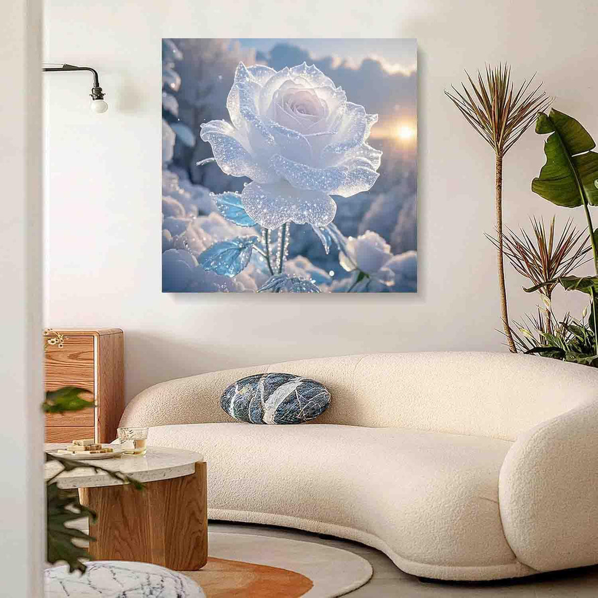 Rose Diamond Art Kits for Adults,Scenery Diamond Painting Kits for Adults Beginners, 5D DIY Full Drill Round Gem Art Crafts Paintings for Home Wall Decor 13.7x13.7in DYAIANGMU