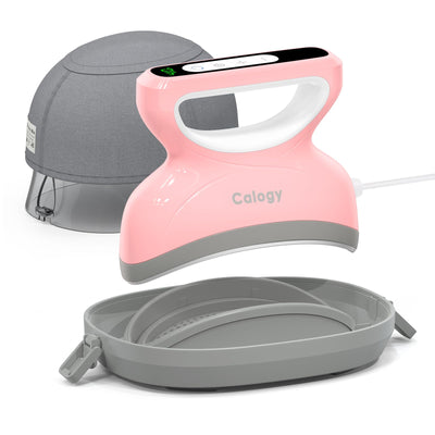 Calogy Hat Press Heat Machine for Caps, Mini Portable Hat Heat Press with Timer, Max 410℉,Precision Temp Control ±5℉, Fast & Evenly Heating Curved Plate for Vinyl Transfer, Sublimation, Iron (Pink)
