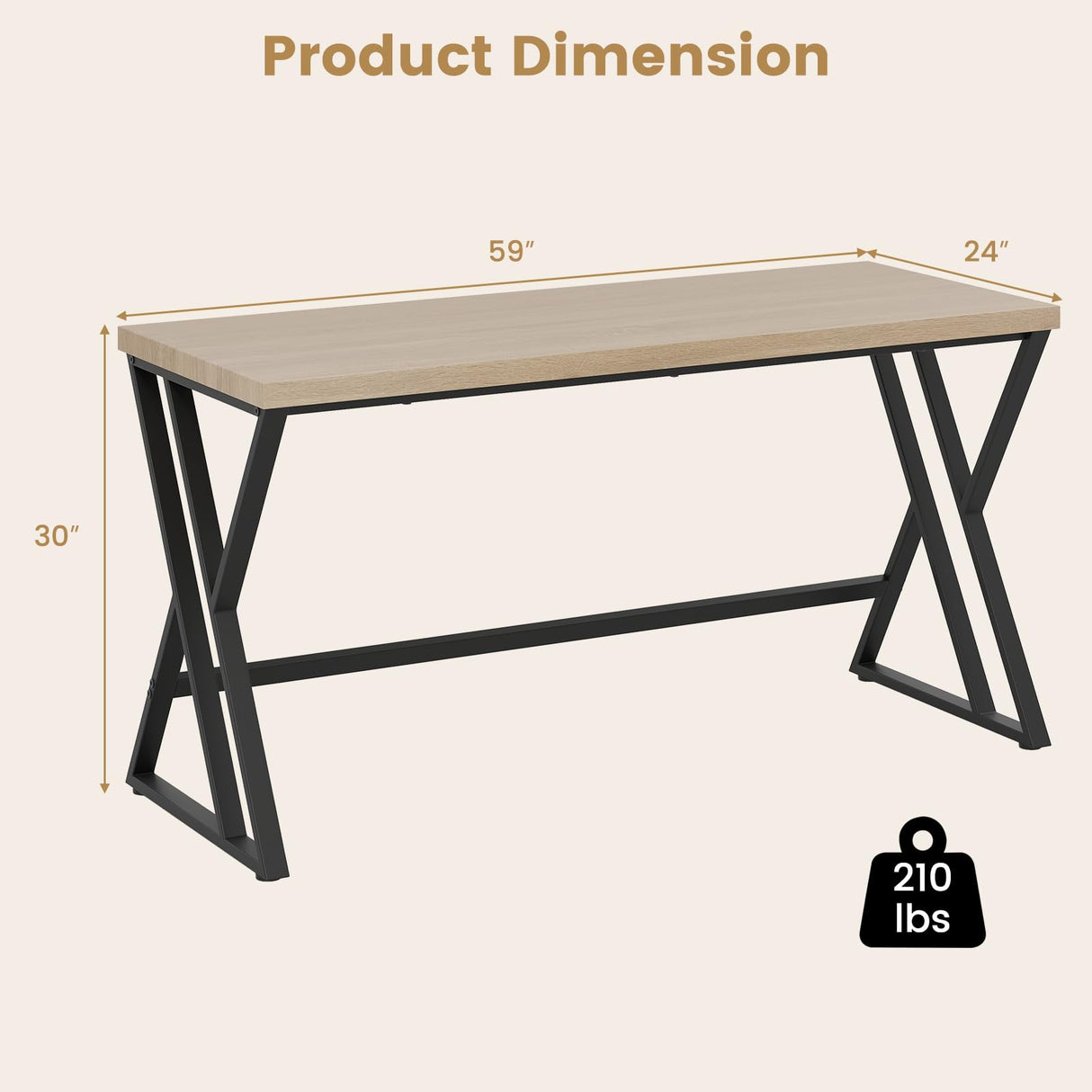 Giantex 10 FT Conference Table for 8-10 People, Modern 48" D x 118" W Large Meeting Table with Z-Shaped Metal Leg, Rectangle Conference Room Table for Office, Boardroom, Grey Oak Giantex