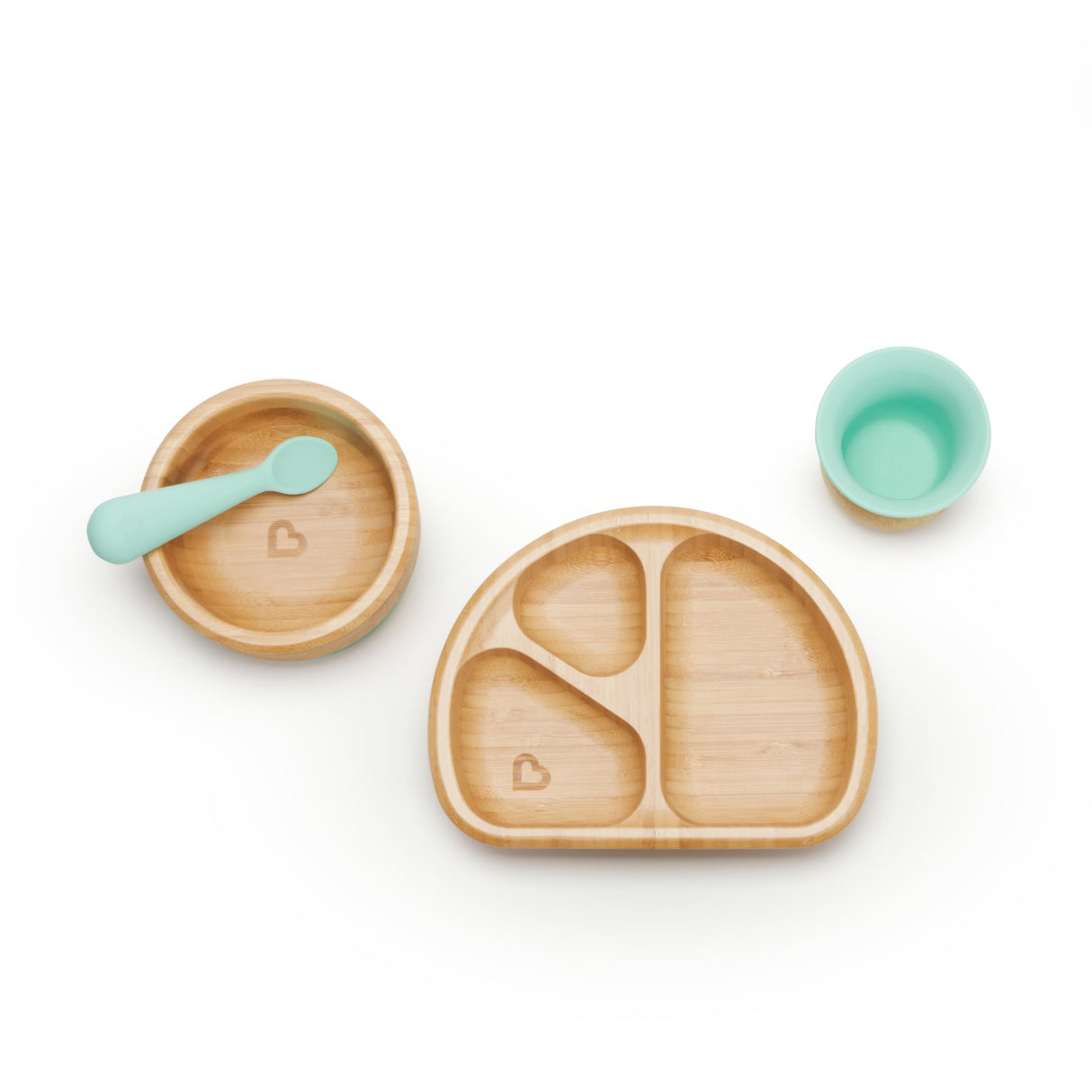 Munchkin® Bambou™ Suction Bowl and Silicone Spoon for Babies and Toddlers, Non-Toxic Bamboo Munchkin