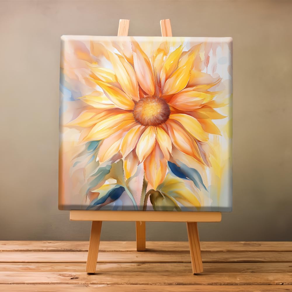 Natuyalo Framed Paint by Numbers Kit for Adults - Sunflower DIY Adult Paint by Number Kits Flowers Acrylic Canvas Painting for Adults Beginners Art Crafts with Frame, 12x12 Inch Natuyalo