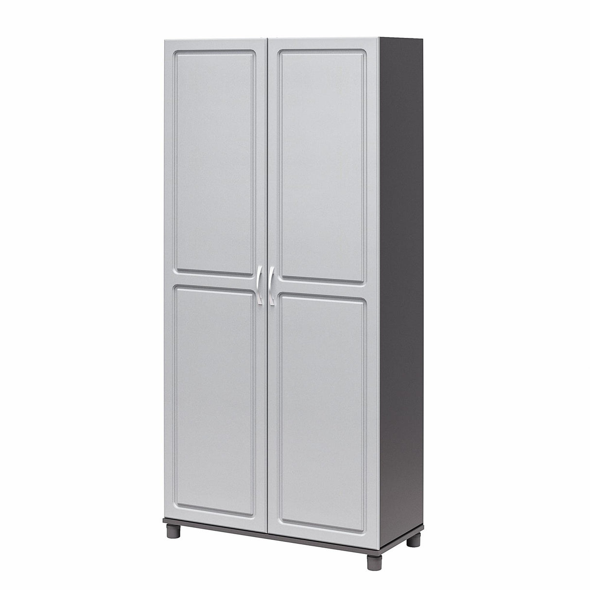 SystemBuild Evolution Kendall 36" Utility Storage Cabinet, Graphite Gray/Light Gray SystemBuild