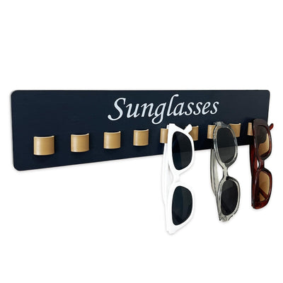 Sunglasses Holder Organizer Eyeglasses Holder Stand Wood Glasses Storage Organizer for Wall Sunglasses Display for Multiple Glasses for Women, Men, Family Bedroom, Entryway (Gray-1pcs-long)
