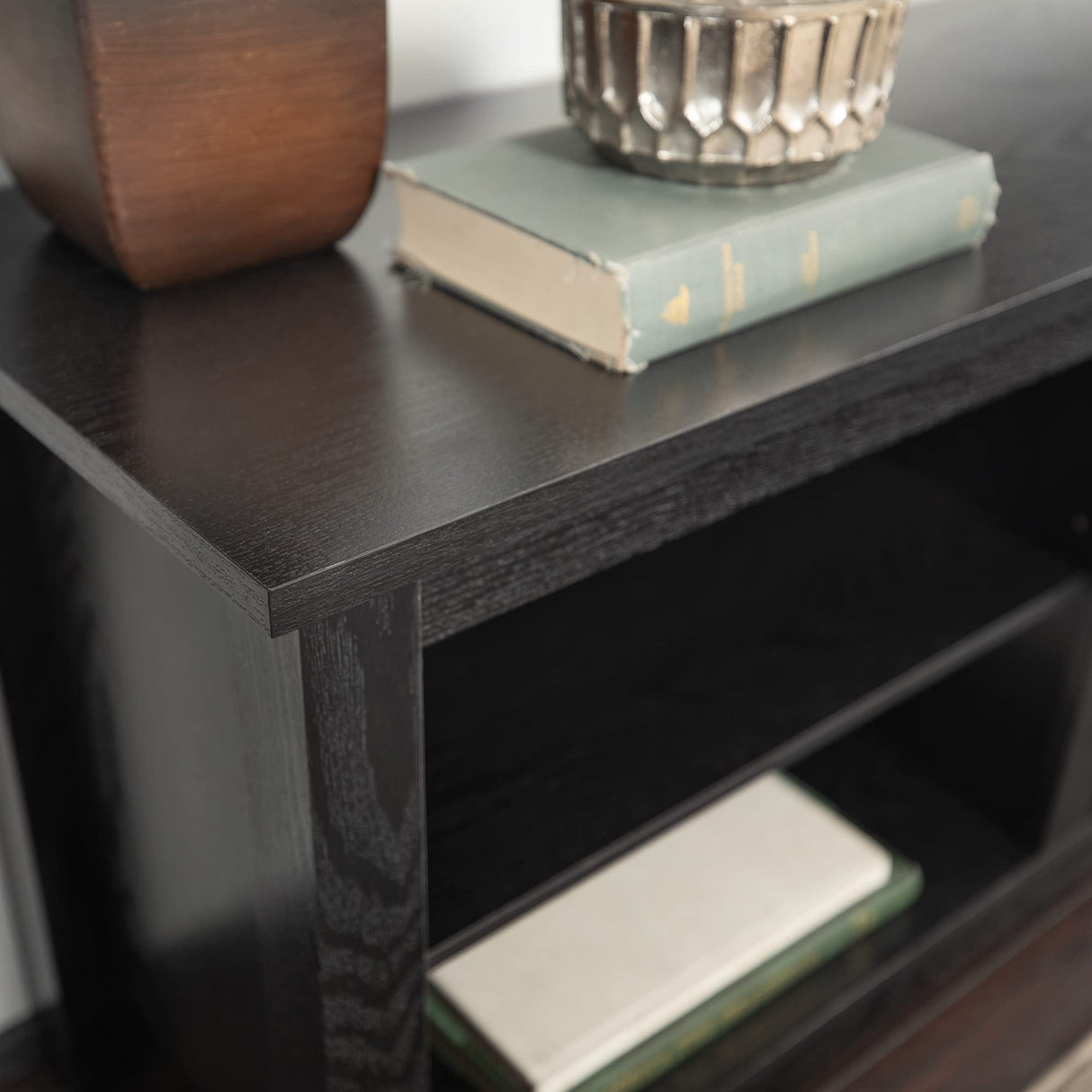 Walker Edison Wren Classic 6 Cubby TV Stand for TVs up to 80 Inches, 70 Inch, Black Walker Edison