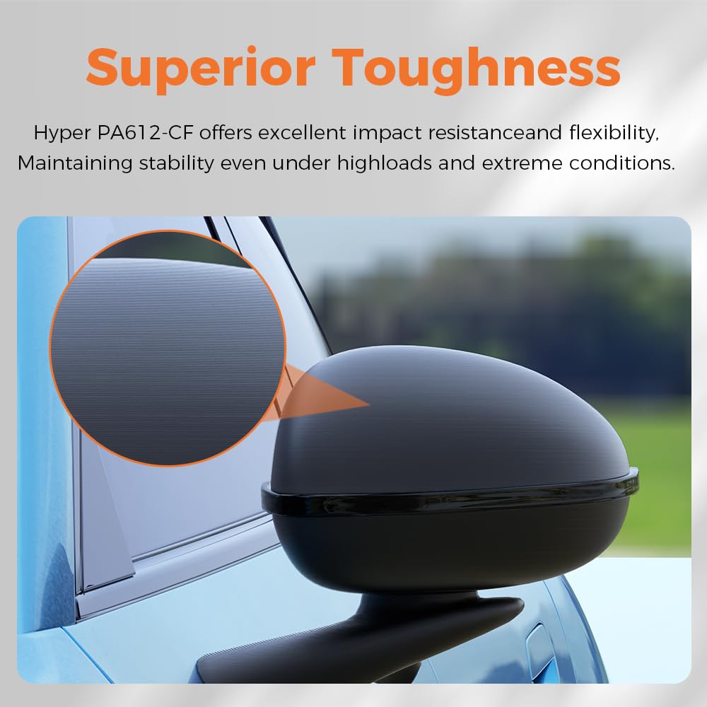 Creality Hyper PA612-CF 1.75mm 1KG 3D Printer Filament - 15% Carbon Fiber Nylon Filament Reinforced - High-Strength, Low-Hygroscopic & Precision Molding for Industrial Applications Creality