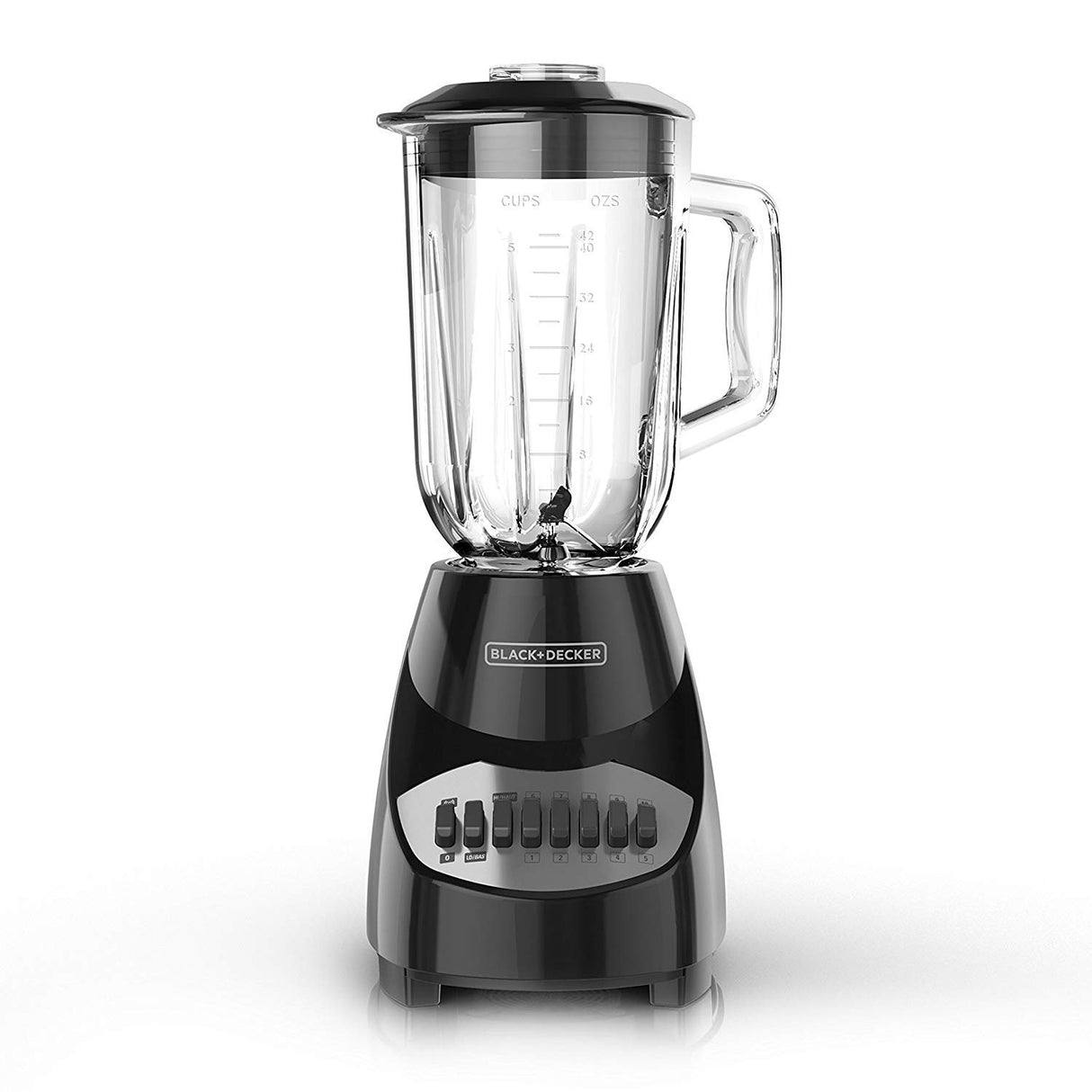 BLACK+DECKER 10-Speed Countertop Blender, BL2010BG, 6-Cup Glass Jar, Dishwasher-Safe, Stainless Steel Blade, Suction Feet BLACK+DECKER