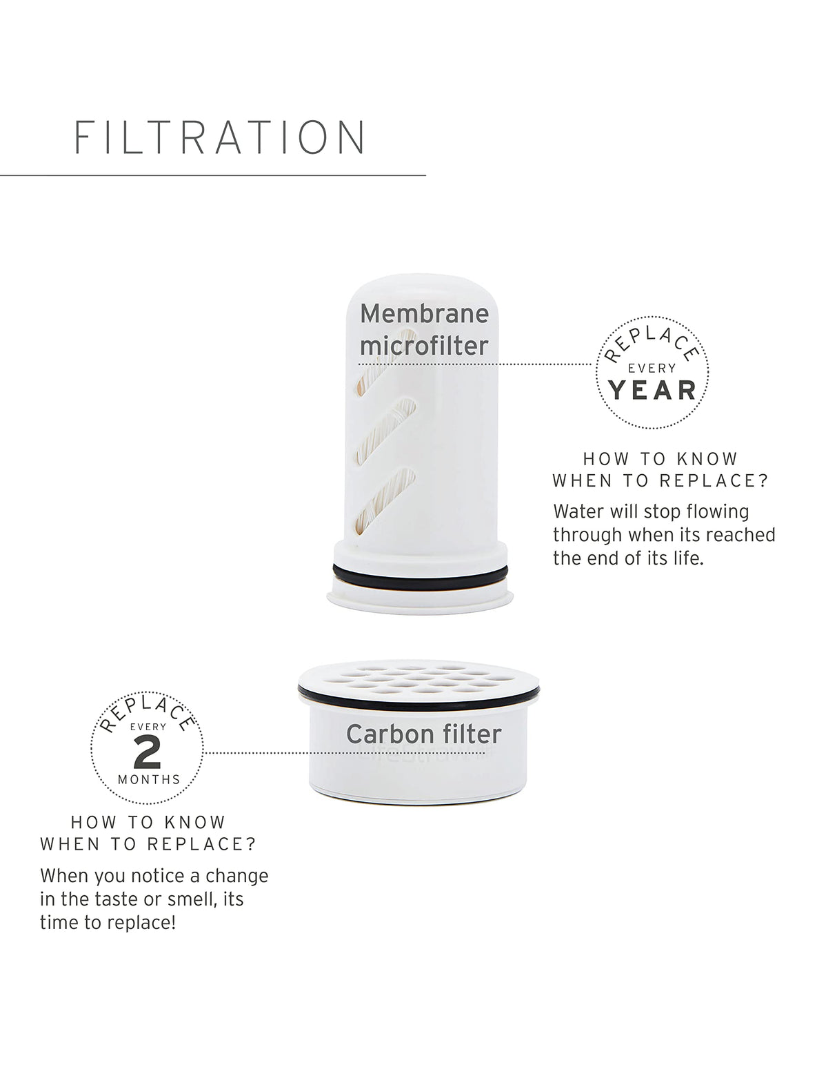 LifeStraw Home - Water Filter Pitcher, 7-Cup, White, Glass with Silicone Base, White, for everyday protection against bacteria, parasites, microplastics, lead, mercury, PFAS and a variety of chemicals LifeStraw