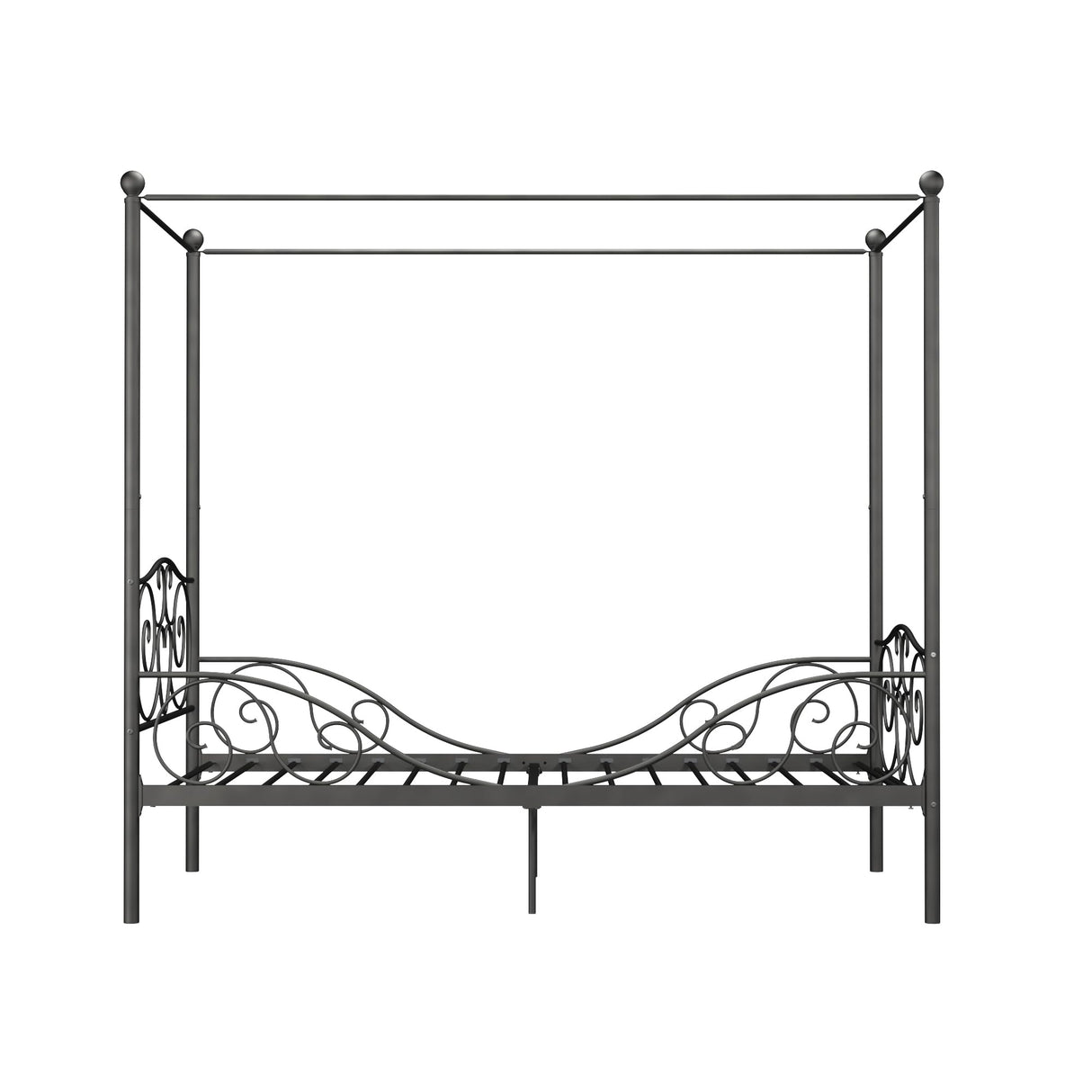 DHP 4020959 Sturdy Bed Frame, Twin, Pewter DHP