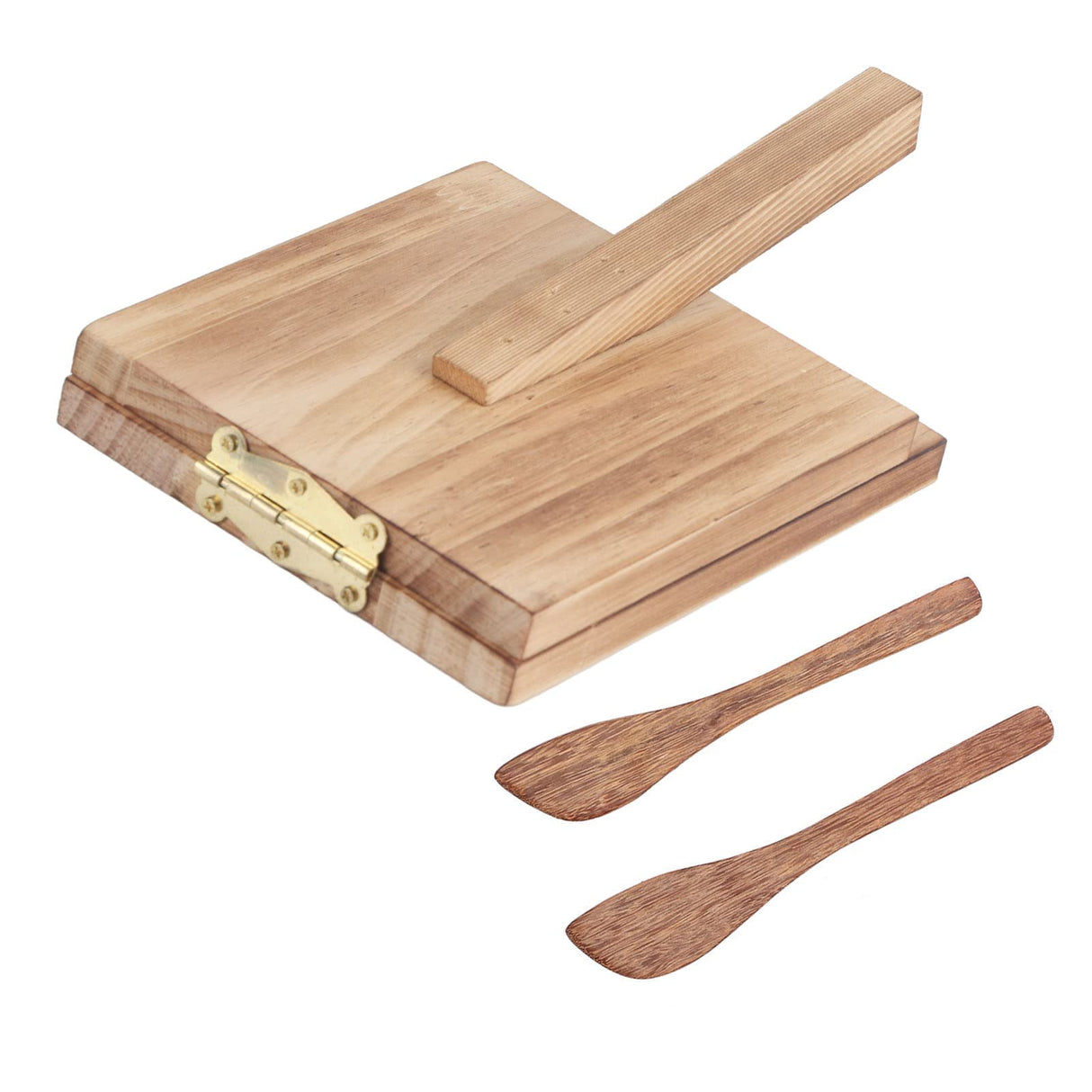 Restokki Tortilla Press Wood Multifunction Nonslip Wooden Handle Fine Workmanship Dough Pressing Tool Restokki