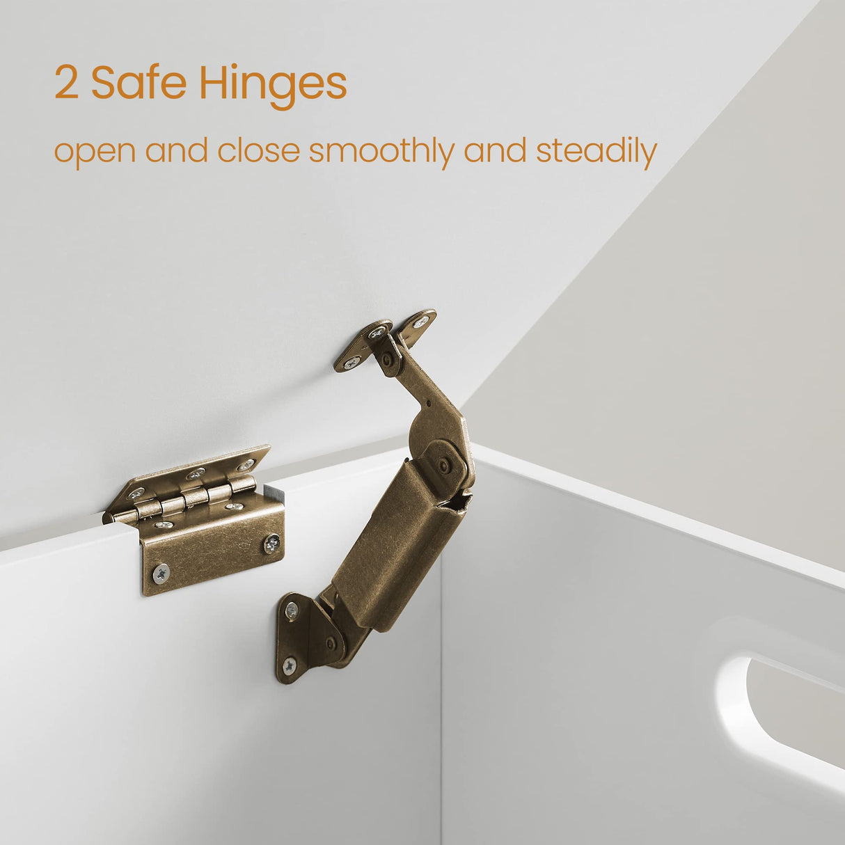 Hzuaneri Storage Chest, Storage Trunk with 2 Safety Hinge, 39.4" Lift-Top Storage Bench, Wooden Storage Organizer, Shoe Bench for Entryway, Bedroom, Living Room, White 01003XSB Hzuaneri