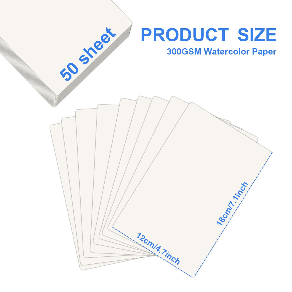 50pcs 4.7x7.1 Inch Blank Watercolor Cards, White Water color Paper Cards Watercolor Cardstock Bulk for Kids Students Painting Invitation Thank You Note Greeting Card Art Supply SAVITA