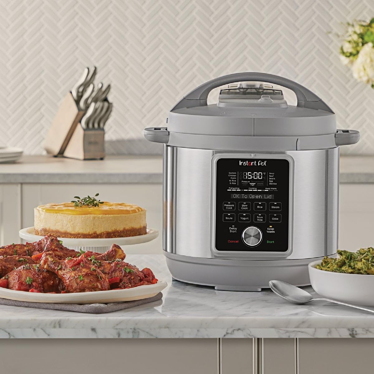 Instant Pot Duo Plus, 8-Quart Whisper Quiet 9-in-1 Electric Pressure Cooker, Slow Rice Cooker, Steamer, Sauté, Yogurt Maker, Warmer & Sterilizer, App With Over 800 Recipes, Stainless Steel Instant Pot
